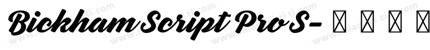 Bickham Script Pro S字体转换